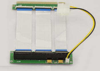 Riser PCI Express 1 PCIe 16x port - High-quality FPC tablecloths Power supply connector Supplied tablecloths 10 and 30cm Power supply connector<br>Supplied tablecloths 10 and 30cm