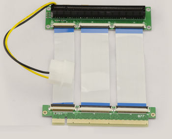 Riser PCI Express 1 PCIe 16x port - High-quality FPC tablecloths Power supply connector Supplied tablecloths 10 and 30cm Power supply connector<br>Supplied tablecloths 10 and 30cm