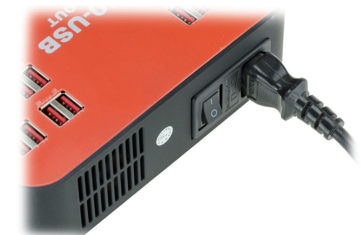 KALEA-INFORMATIQUE Industriële hub USB 3 laadstation met 10 poorten (USB 3.0 5 GB) met 60 W voeding. Rackable metalen frame