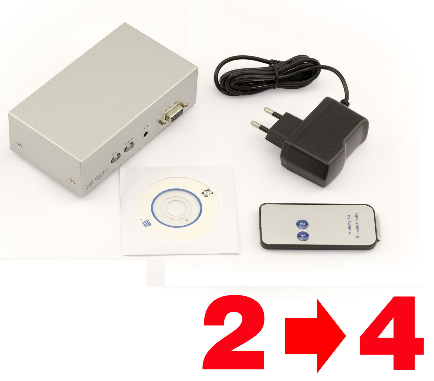 KALEA-INFORMATIQUE Switch et Splitter VGA 350MHz 2 vers 4