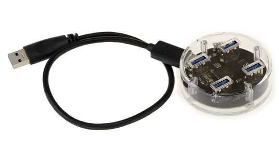 USB3.0 HUB - 4 Ports Mini Format - Crystal