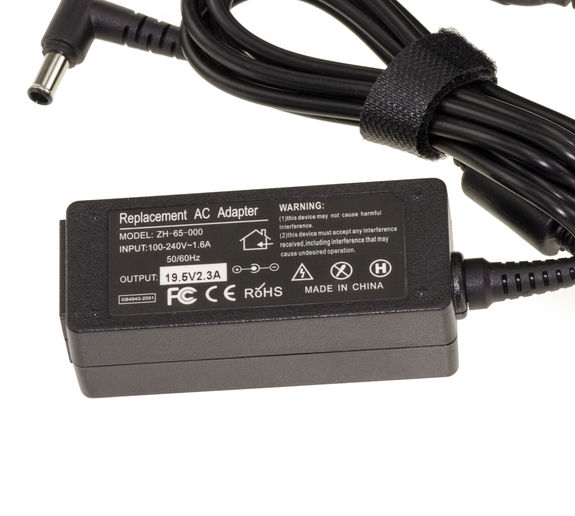 Laptop power supply 19.5V 2.3A 4.4x6.5mm tip - Sony equivalent VGP-AC19V69 VGP-AC19V67 VGP-AC19V68 VGP-AC19V75 VGP-AC19V76