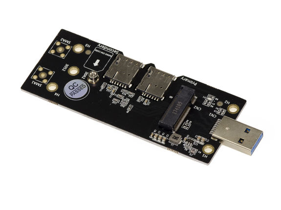 M2 B Key 3042 3052 to USB3 Dual Nano SIM Adapter for 3G 4G 5G Cards
