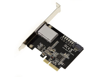 PCIe 2.0 4X Controller Board 4 External SAS Ports SFF8088 + 1 Internal SATA Port - 6GB - JMB585 CHIPSET