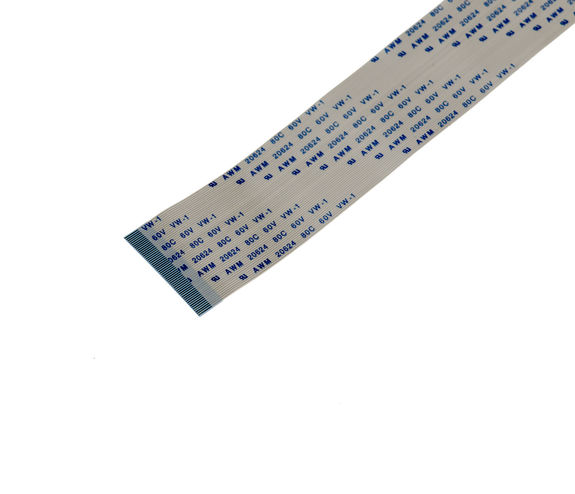 Nappe Ruban ZIF FPC 54 PINS Pas 0.5MM Longueur 300mm Largeur 28mm. Connecteurs fils sur la même face de la nappe AWM