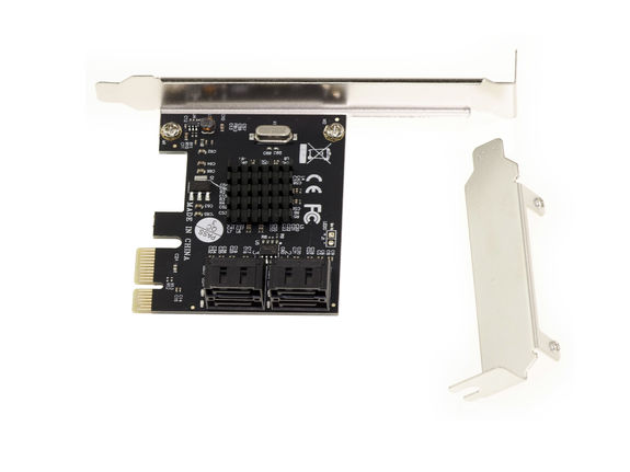 Computer District Carte Contrôleur SATA 3 - 4 Ports PCIe X1 Marvell 88SE9215 Low/High Profile