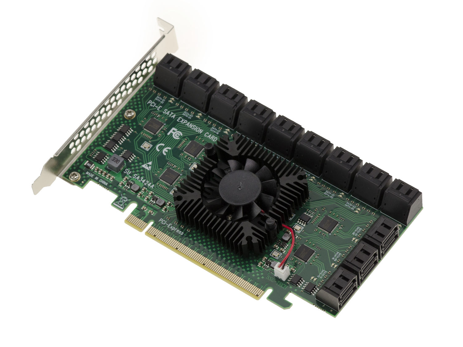 Carte Contrôleur PCIe SATA 3 KALEA - 4 Ports Avec Chipset Marvell 88SE9215 - Pour Disques Durs Et Optiques