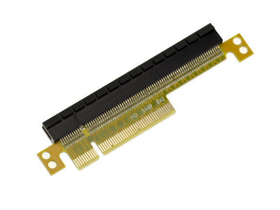 PCI Express 1 Port PCIe 8X 16x Riser - Rigid Very Compact