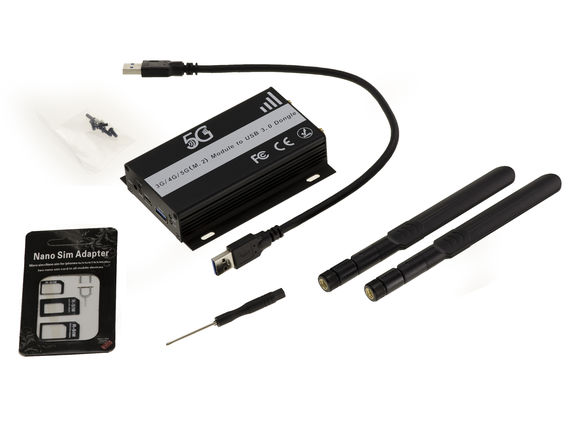 M2 B Key to USB 3.0 Adapter for WWAN LTE Module with 3G 4G 5G Compatible SIM Card Holder