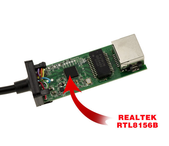 Cable USB 3.0 Type A to 10 100 1G 2.5G Gigabit LAN Ethernet REALTEK RTL8156B with Aluminum Structure.