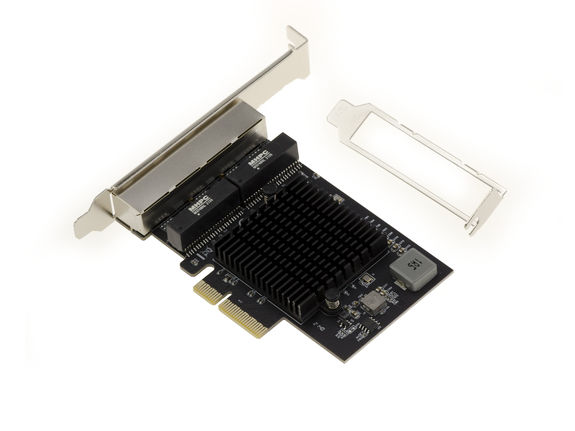 Kit Carte PCIe 4X Ports LAN RJ45 Gigabit Ethernet 10 100 1000 Mbps pour Kit Carte PCIe 4X Ports LAN RJ45 Gigabit Ethernet 10 100 1000 Mbps pour