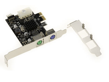 1x PS/2 PCIe card - 2 PS2 keyboard/mouse ports + 1 internal 9-pin USB 2.0 port - CHIPSET ASIX 9990. High / Low profile