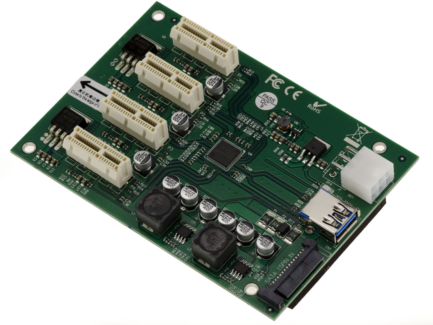 PCIe riser replicator 1x 4x 1x ASM1184e Power supply takeover. Bitcoin  Mining