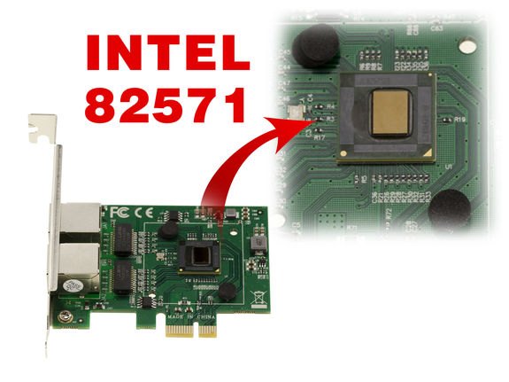 Carte réseau PCIe 2 Ports RJ45 Dual LAN GIGABIT ETHERNET 10 100 1000 ...