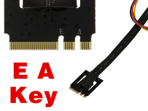 Adaptateur Riser PCIe Gen 3.0 16x vers M2 E A Key - Longueur de la ...