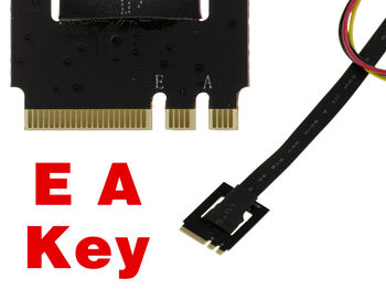 PCIe Gen 3.0 16x to M2 E A Key Riser Adapter - Tablecloth length 20cm