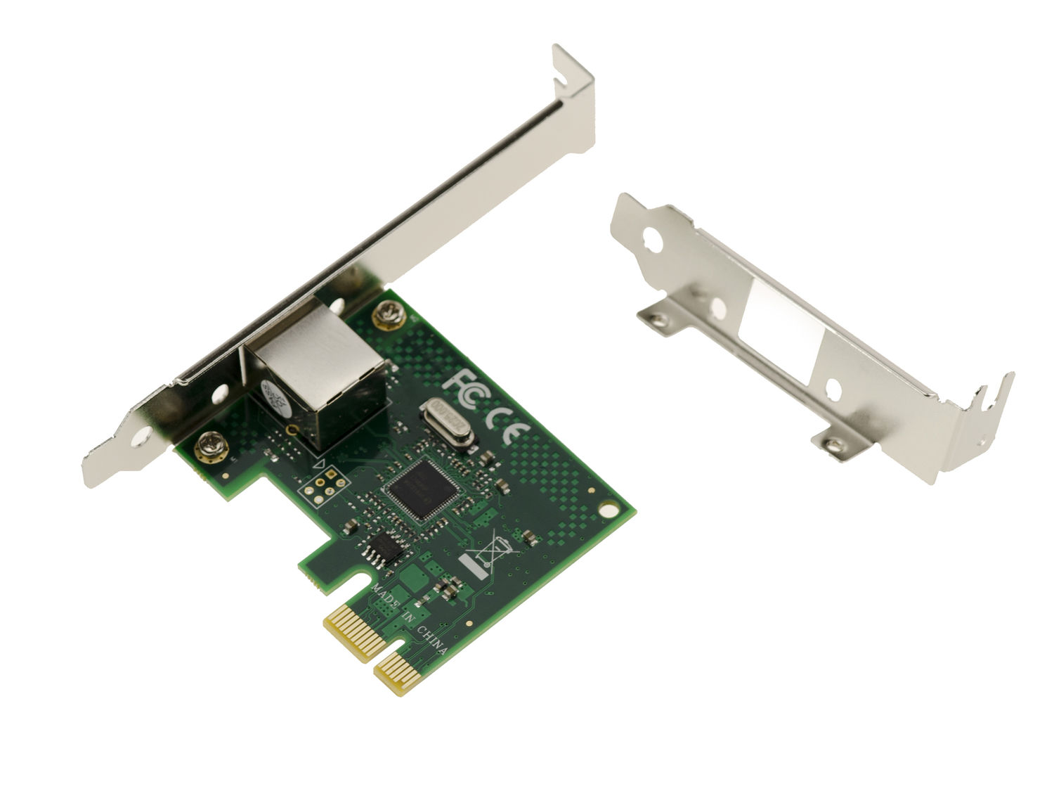 Carte Contrôleur Réseau PCIe X1 4 Ports RJ45 Gigabit Ethernet Broadcom BCM5719 - Low & High Profile