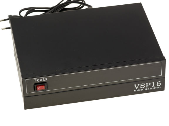 Splitter Audio Stereo and or Video Composite 16 Ports - 1 input/ 16 Outputs - Duplique A Source identical from 2 to 16 Times