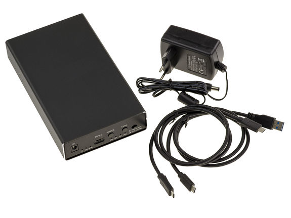 USB Aluminum Case for SATA 2.5 3.5 HDD Disk and M2 NVMe SSD - CLONING Function - USB3.1 10G