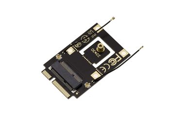 M2 A A+E Key to miniPCIe Adapter - for Mounting an M.2 Wifi Bluetooth Board on a PCIe Full Size Mini Port