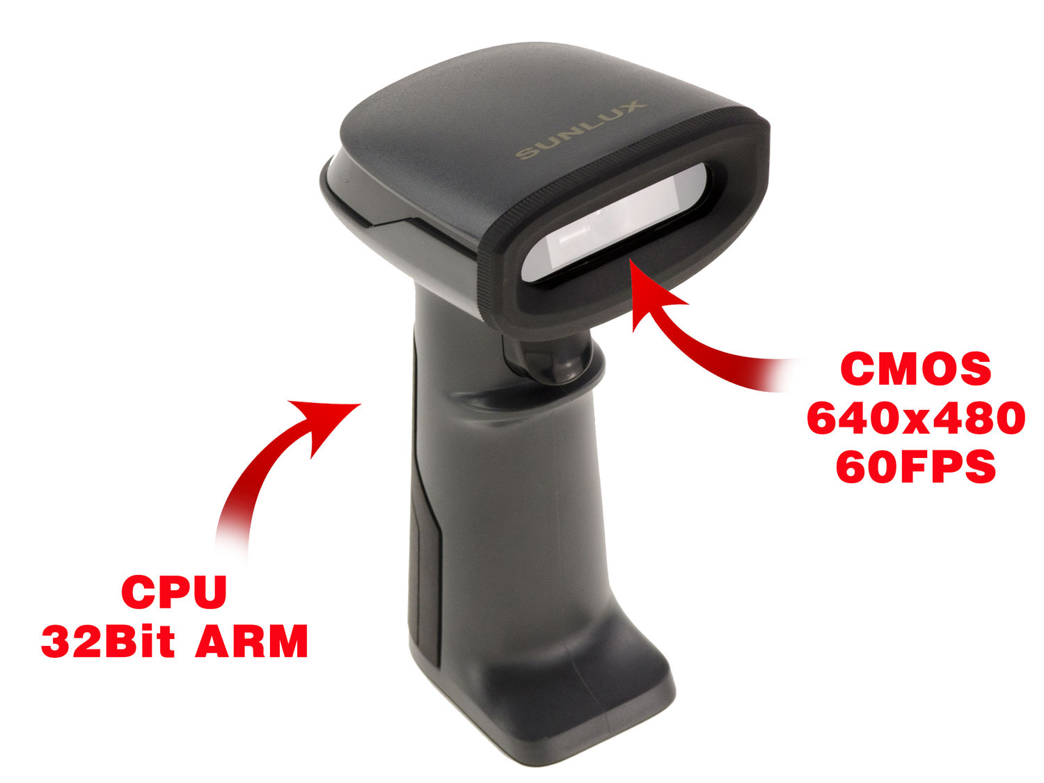 Douchette Scanner De Codes-barres KALEA-INFORMATIQUE – Série COM RS232, Lit EAN Et 2D
