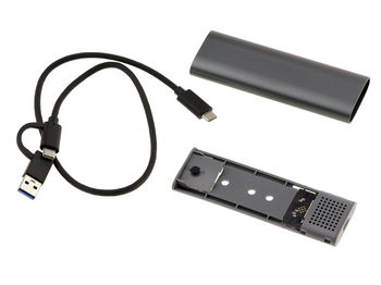 Aluminum USB3.2 Type-C Tool free Enclosure for M.2 PCIe NVMe/SATA SSDs