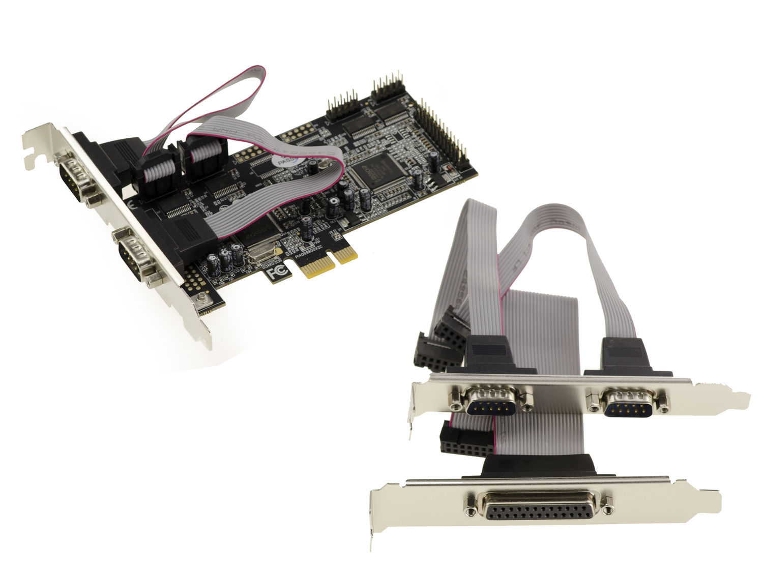 Carte PCI Express 2 Ports Série RS232 - Chipset MOSCHIP MCS9922, Low Profile