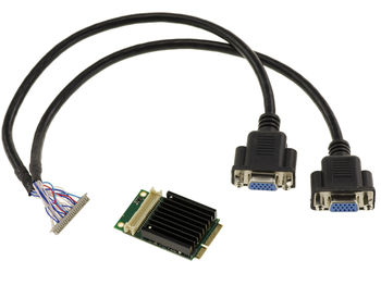 2 port 1080p VGA graphics card on mPCIe port - Full size MiniPCIe - Silicon Motion SM750 chipset