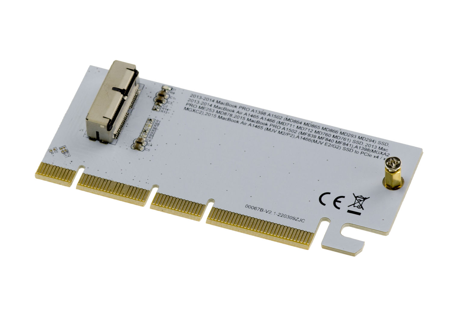 Carte Adaptateur SSD MSATA Vers PCI-E – Pour MacBook Pro/Air Retina 2013-2015 (A1466, A1398, A1502) - 13