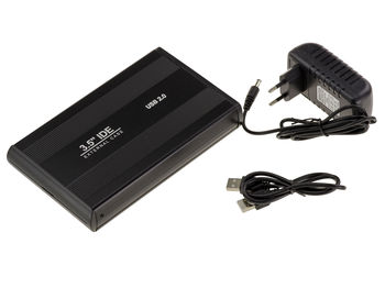 Aluminium Enclosure For IDE 3.5"" 40 pin Hard Disk USB 2.0 - BLACK or GREY