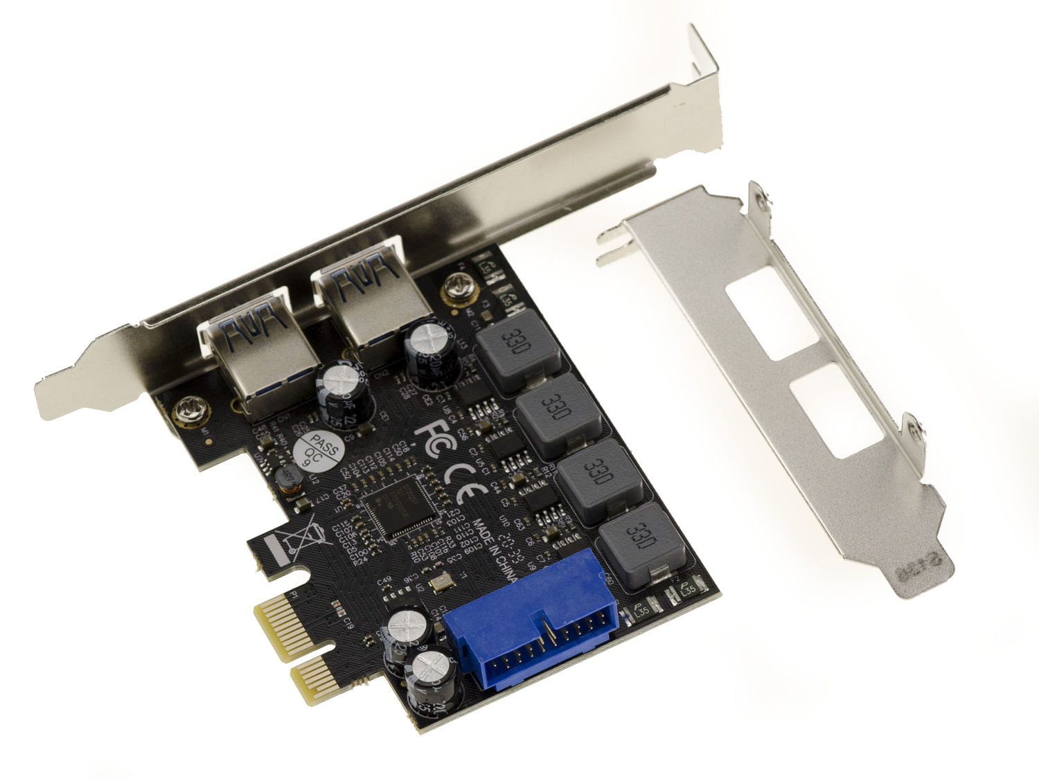 KALEA-INFORMATIQUE Tarjeta controladora Horizontal PCI Express PCIe a USB 3.0 de 4 Puertos USB3 A con chipset Via VLI VL805, Soportes de Perfil bajo y Alto KALEA-INFORMATIQUE Tarjeta controladora Horizontal PCI Express PCIe a USB 3.0 de 4 Puertos USB3 A con chipset Via VLI VL805, Soportes de Perfil bajo y Alto