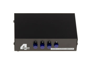 Switch AUDIO Stereo + VIDEO Composite - 4 Ports Switch one input to 4 outputs or 4 inputs to one output