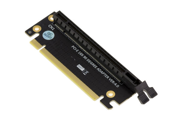 90° Riser adapter for PCIe slot - PCI Express x16 4.0 compatible