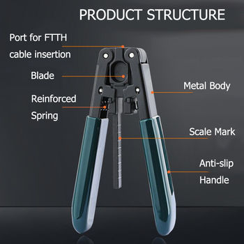 Stripping pliers for FTTH fiber optic drop cable