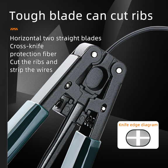 Stripping pliers for FTTH fiber optic drop cable