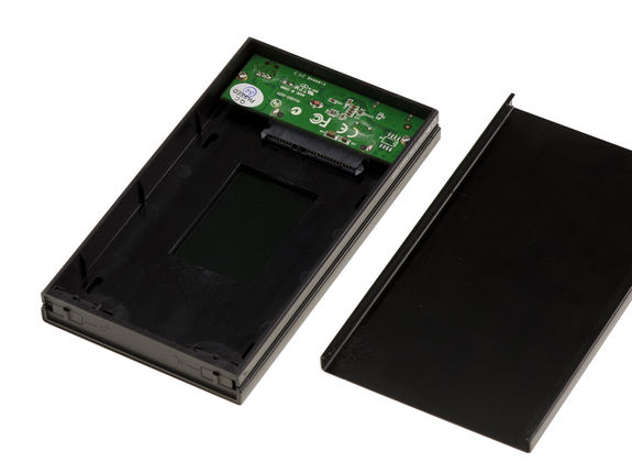 Black brushed aluminum enclosure for 2.5"" SATA hard disk with 5G USB3 link