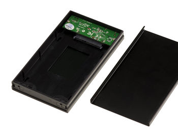 Black brushed aluminum enclosure for 2.5"" SATA hard disk with 5G USB3 link