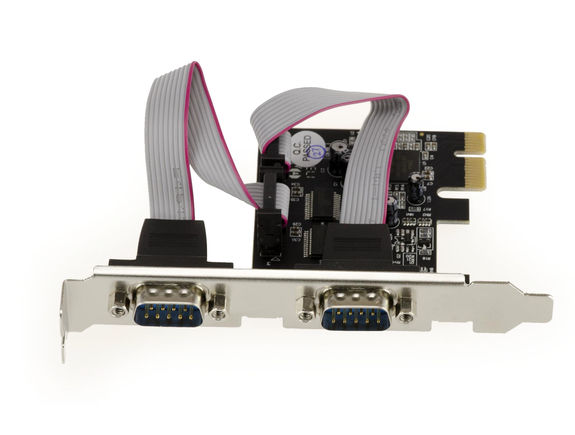 2 serial COM RS232 PCIe card with DB9 plugs Oxford OXPCIe952 chipset