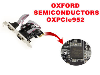 2 serial COM RS232 PCIe card with DB9 plugs Oxford OXPCIe952 chipset