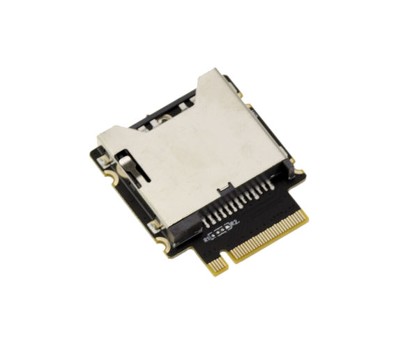 Reader/writer adapter for using a CFExpress type A card on a M2 NVMe M Key SSD port
