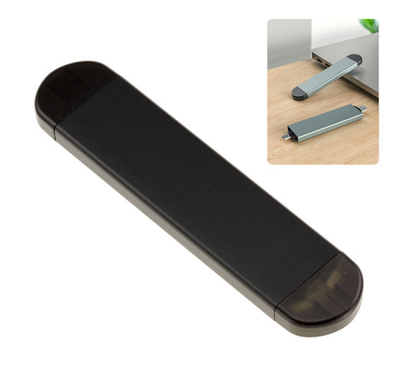 USB 3.2 Gen 2 10G enclosure key adapter for SSD M2 type PCIe NVMe or SATA with A and C connectors compatible with PC MAC and Smartphone