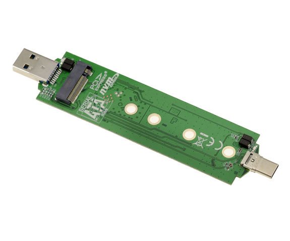 USB 3.2 Gen 2 10G enclosure key adapter for SSD M2 type PCIe NVMe or SATA with A and C connectors compatible with PC MAC and Smartphone