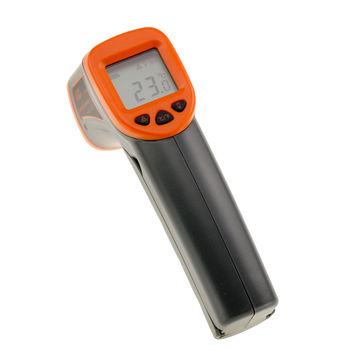 Non-contact digital infrared thermometer, measures temperatures from -32 to +380°C