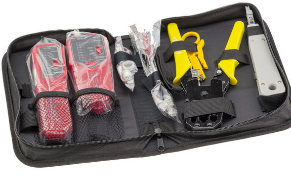 Cable Assembly Kit Rj45 RJ45 Ethernet cable test and assembly kit with stripper, crimping tool ...