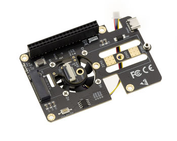 Expansion plate for Raspberry PI to add an M2 NVMe SSD. PCIe NVMe connector base for PI5.