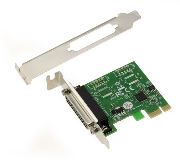PCI Express (PCIE) Parallel IEEE1284 LPT controller card - ASIX chipset - SPP / ECP - Low and High Profile brackets