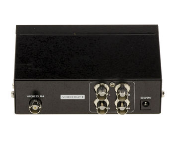 SPLITTER BNC 4 PORTS - Duplicates the video stream from a BNC source to 4 simultaneous outputs