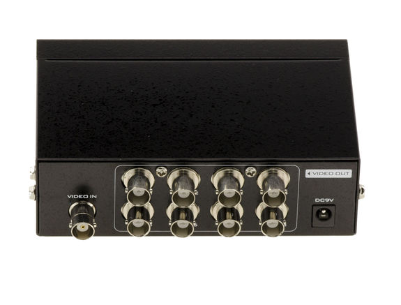 SPLITTER BNC 8 PORTS - Duplicates the video stream from a BNC source to 8 simultaneous outputs