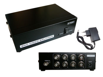 SPLITTER BNC 8 PORTS - Duplicates the video stream from a BNC source to 8 simultaneous outputs