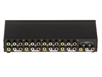 Switch Audio Stereo + Video Composite - 8 Ports - Needle One Input to 8 Outputs or 8 Inputs to One Output
